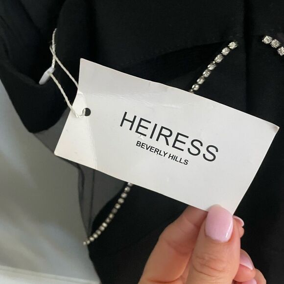 Heiress Beverly Hills NWT Black Diamond Mess Jumpsuit - Picture 13 of 14